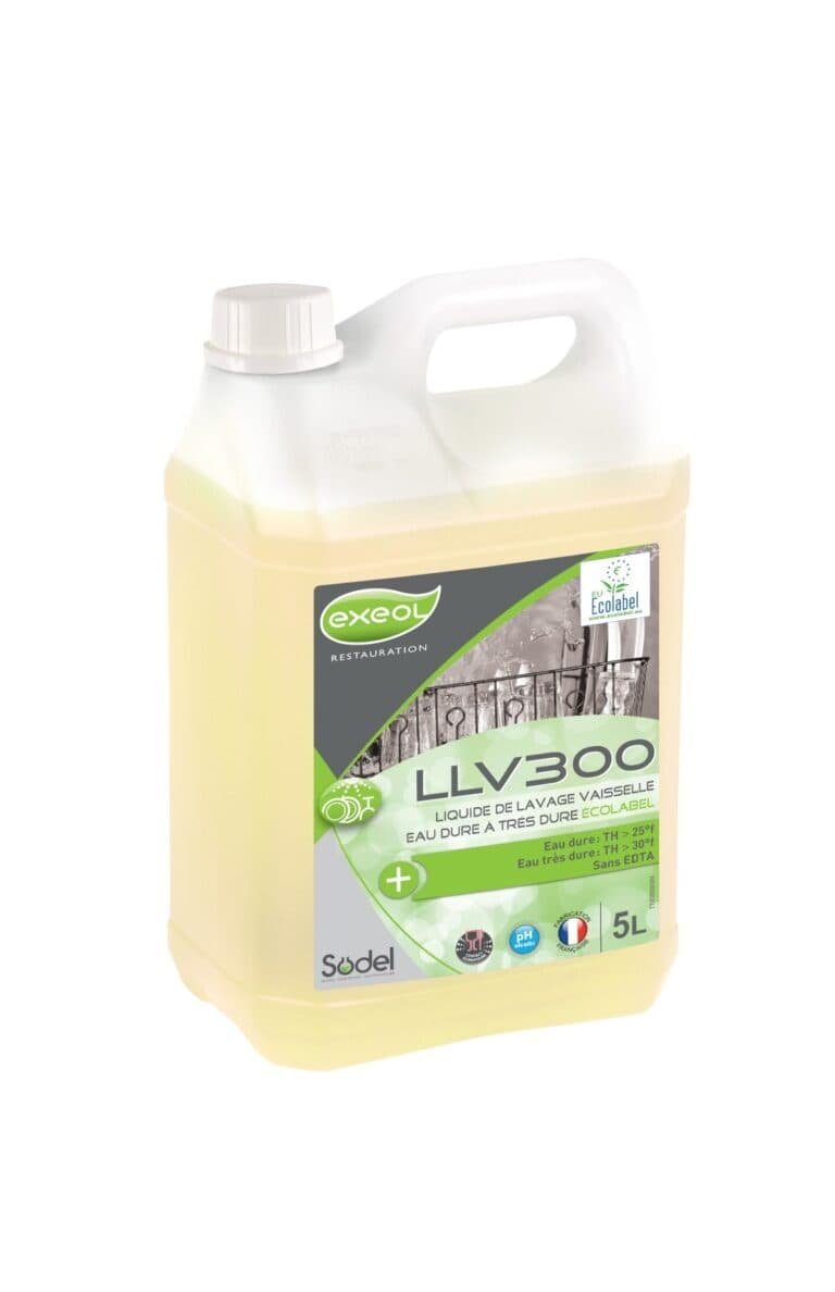 Exeol LLV 300 – ekologiczny płyn do maszynowego mycia naczyń w wodzie twardej